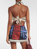 Vestidos Cortos Florida Halter Floral