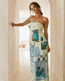 Vestidos Largos Florida Verano Azul