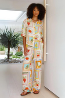 Conjunto dos Piezas Pine Estampas de Frutas