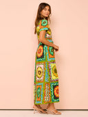 Vestidos Largos Farm Discos Florais