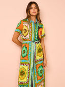 Vestidos Largos Farm Discos Florais