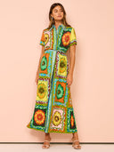 Vestidos Largos Farm Discos Florais
