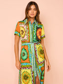 Vestidos Largos Farm Discos Florais