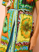 Vestidos Largos Farm Discos Florais