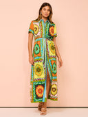 Vestidos Largos Farm Discos Florais