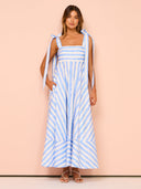 Vestido Largo Lapis Stripe