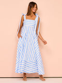 Vestido Largo Lapis Stripe