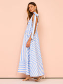 Vestido Largo Lapis Stripe