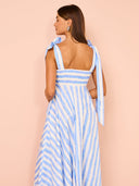 Vestido Largo Lapis Stripe