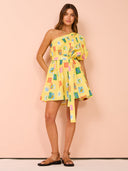 Vestidos Cortos Pine Frutas Un Hombro