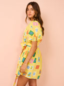 Vestidos Cortos Pine Frutas Un Hombro