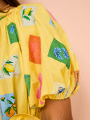 Vestidos Cortos Pine Frutas Un Hombro
