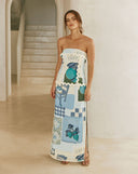 Vestidos Largos Florida Verano Azul