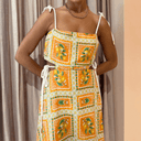 Vestidos Largos Pine Mosaico Naranja