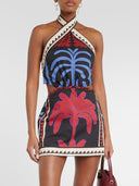 Vestidos Cortos Florida Halter Floral